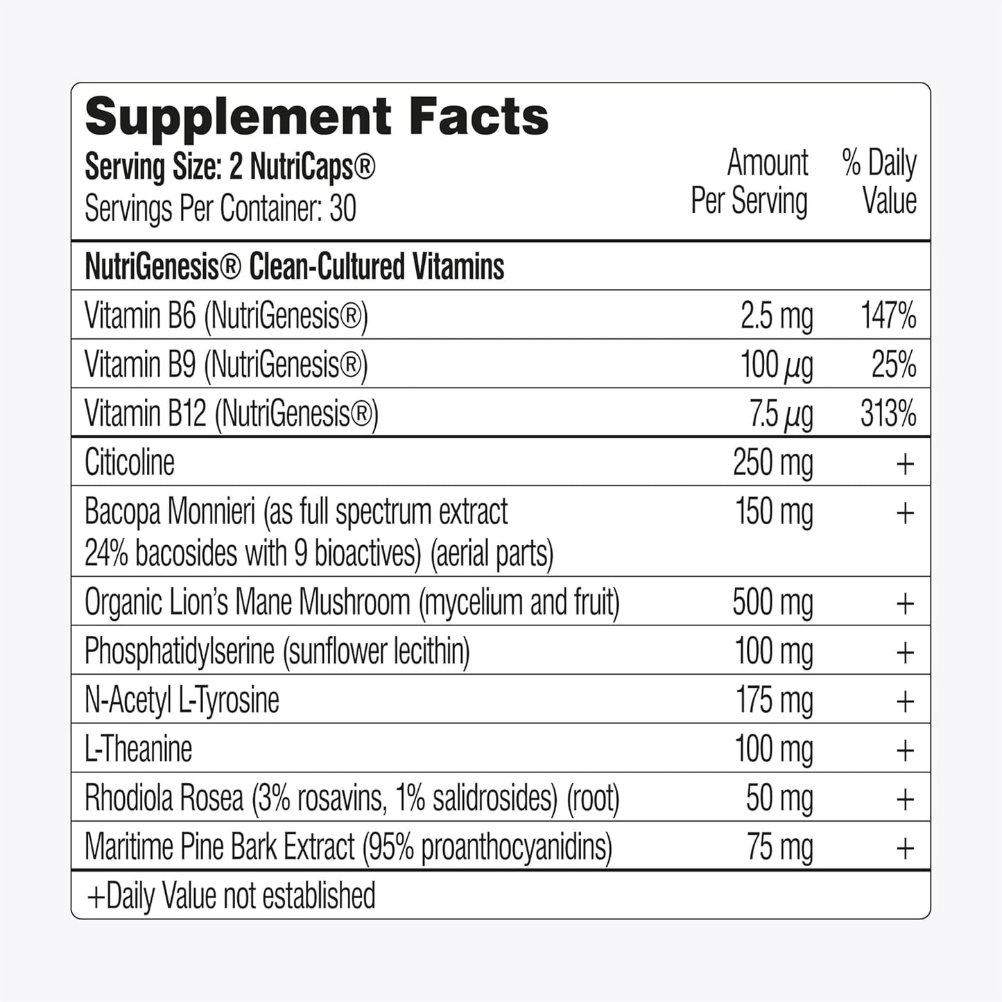 Mind Lab Pro® MLP® v4 Universal Nootropic™ Brain Booster Supplement for Focus, Memory, Clarity, Energy - 60-Count - Plant-Based, Naturally Sourced Memory Vitamins for Better Brain Health, Made in USA